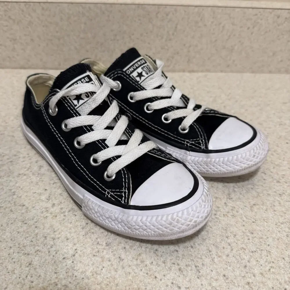 Converse All Star Black Low Top Youth Kids Sneakers Size 12